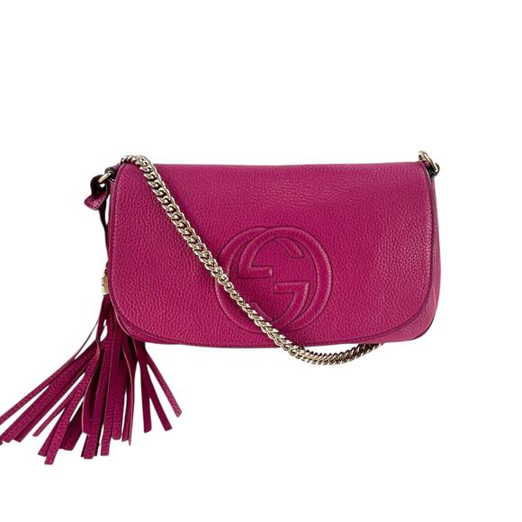 Gucci Soho Fringe Chain Shoulder Bag - Picture 1 of 9